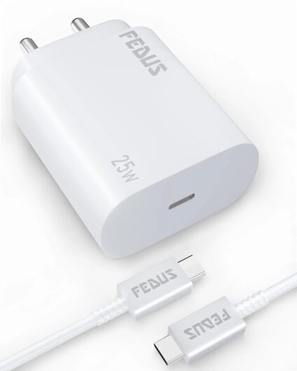 FEDUS Samsung 25W Fast Type-C Charger with Cable Compatible