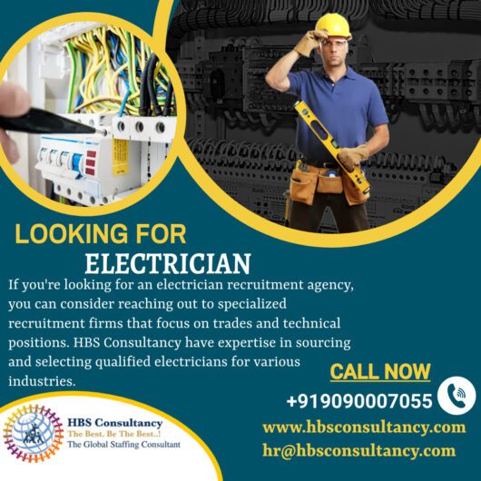 Electrician recruitment services in India