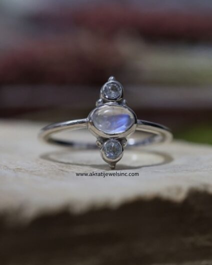Elegant 925 Sterling Silver Moonstone Rings for Every Occasion by Akra