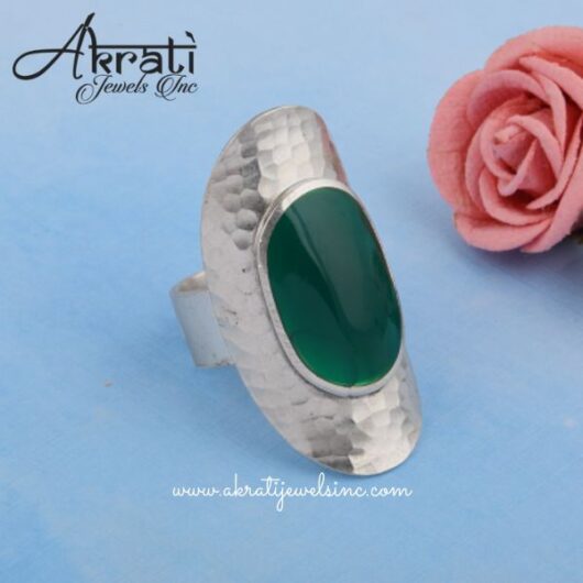 Handcrafted Green Onyx Rings by Akrati Jewels Inc – Shop Now