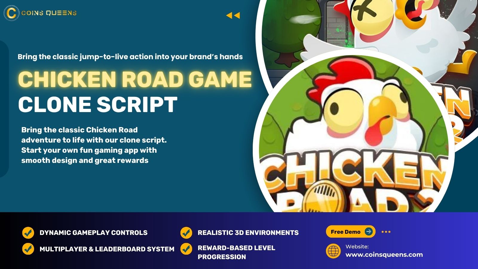 Bring the Classic Chicken Road Adventure to Life with Our Clone Script