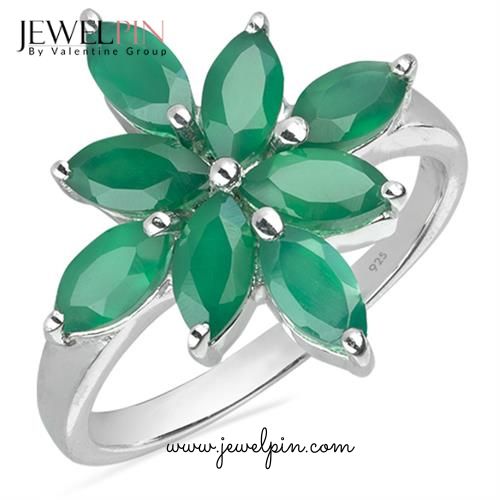 JewelPin Light Green Gemstone Rings Perfect for Everyday Glam