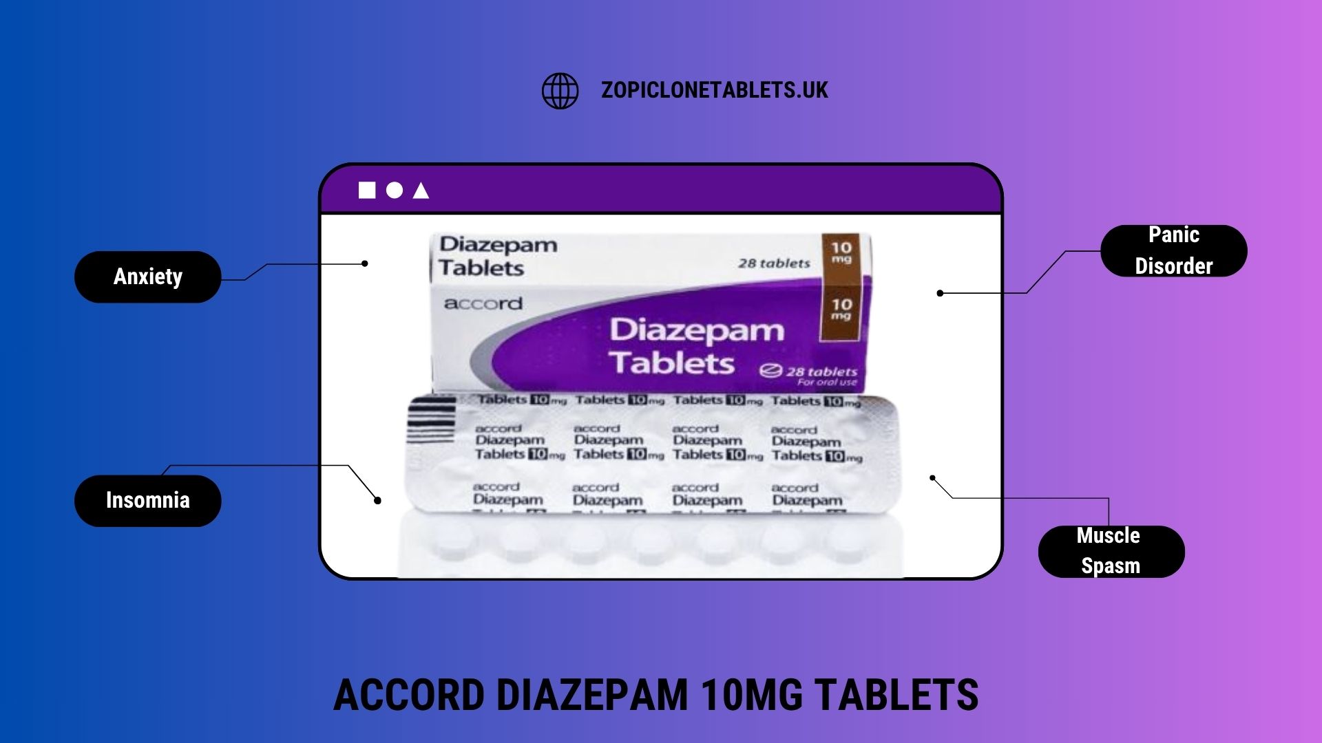 Buy Accord Diazepam 10mg tablets next day delivery online in UK