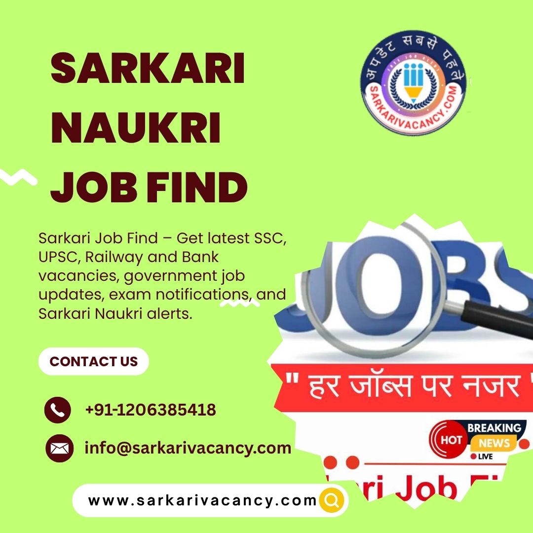 Sarkari Naukri Job Find – Daily Govt Job Alerts for All Qualification