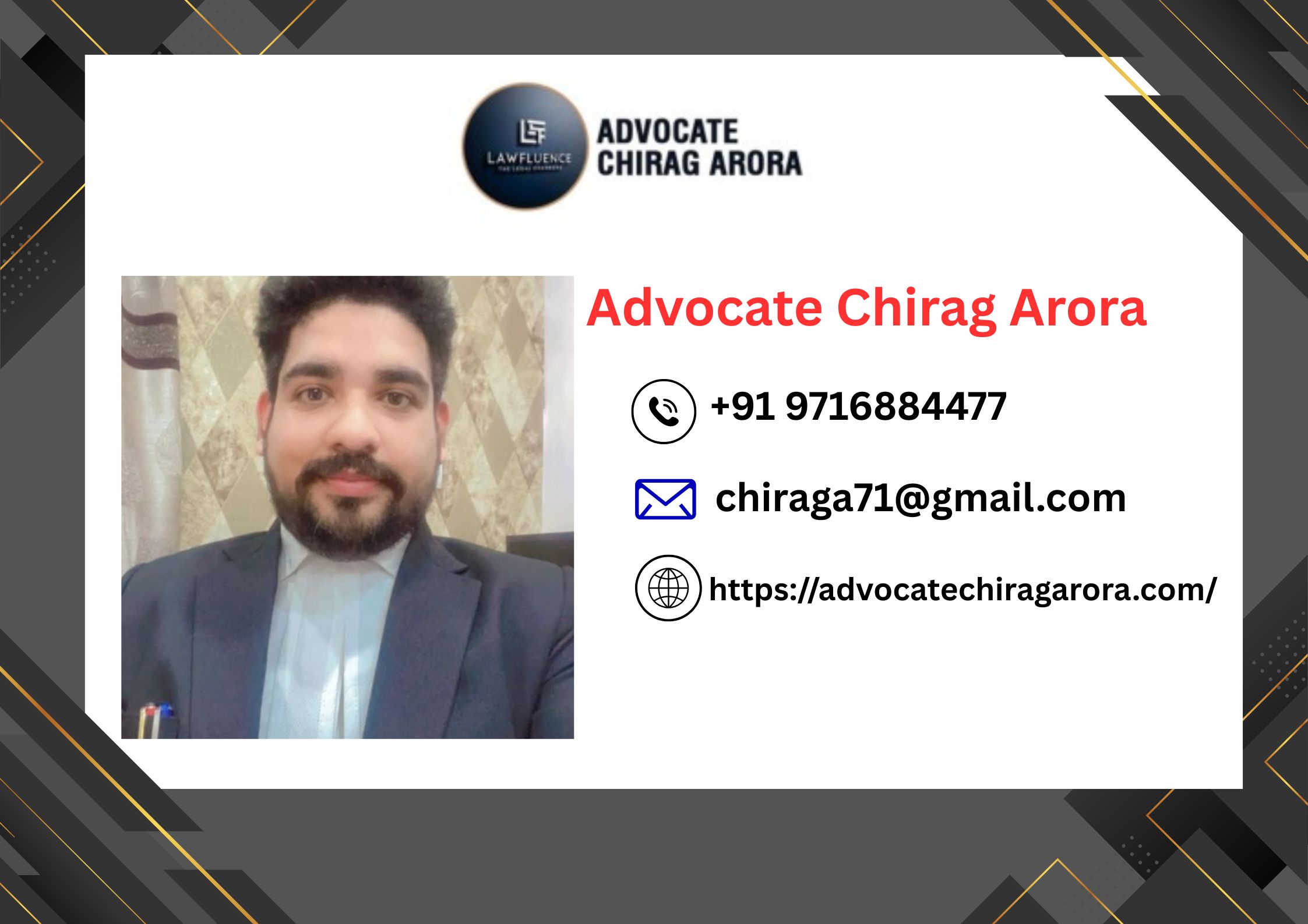 Advocate Chirag Arora – Advocate in Tis Hazari Court Delhi