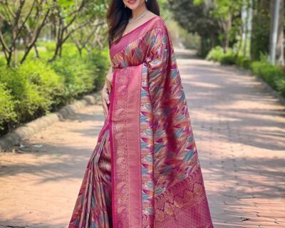 Designer-New-Look-Kanjivaram-Soft-Lichi-Silk-Saree-Extra-Ordinary-Disigner-Wedding-wear-sareeParty-Wear-Saree-With-unstitched-Blouse-Piece