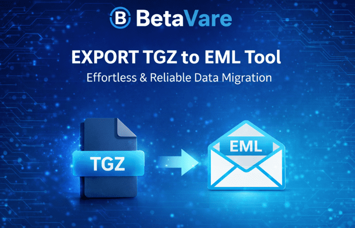 Windows-Compatible BetaVare Software for TGZ to EML Export
