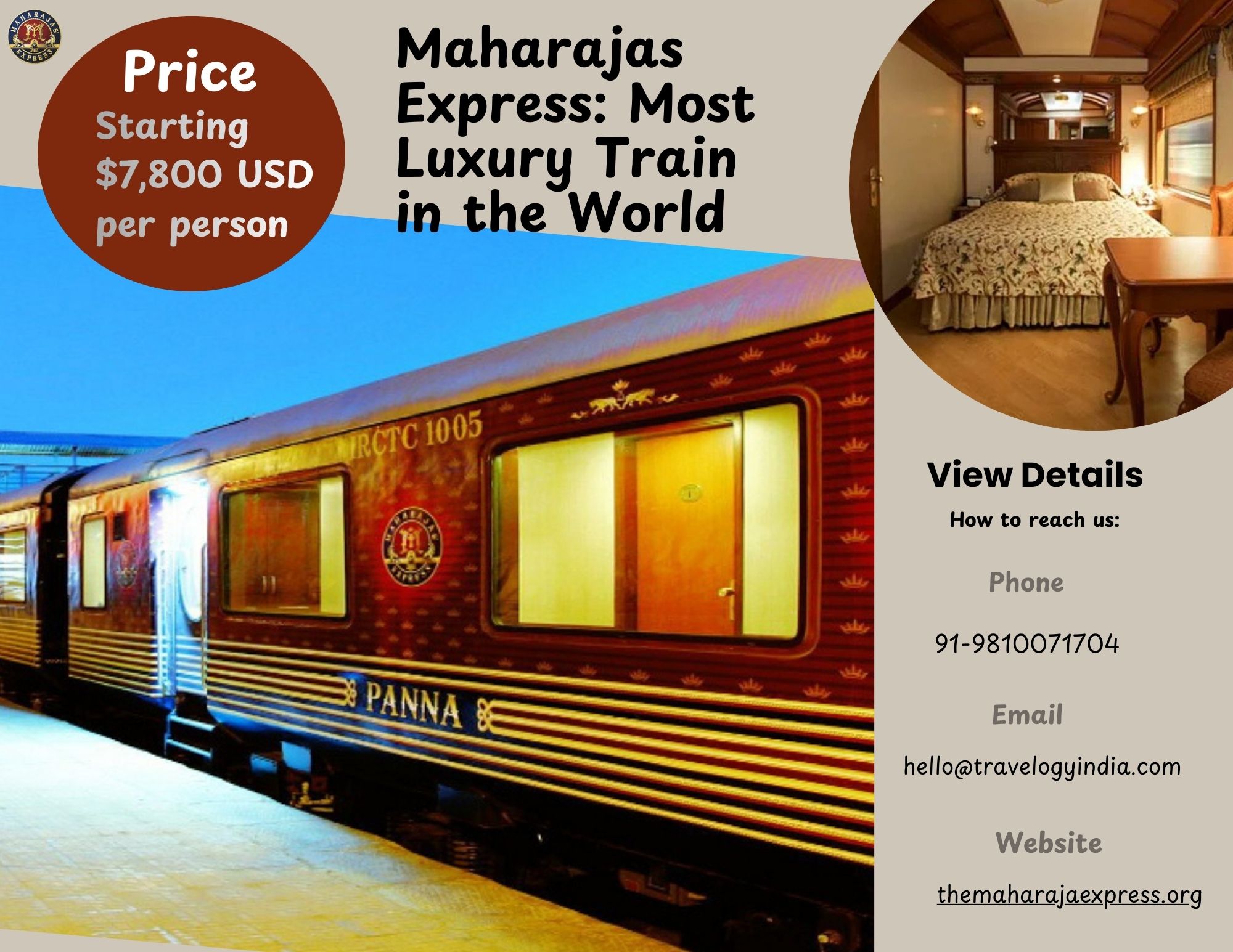 Book the Maharaja Express Luxury Train to enjoy the Royal Lifestyle