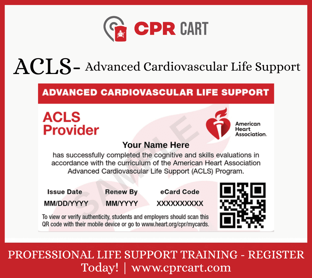 Renew or Get Certified in ACLS – AHA Approved Program