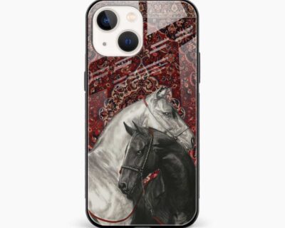 black-and-white-horse_iphone-14_back-cover-front-view