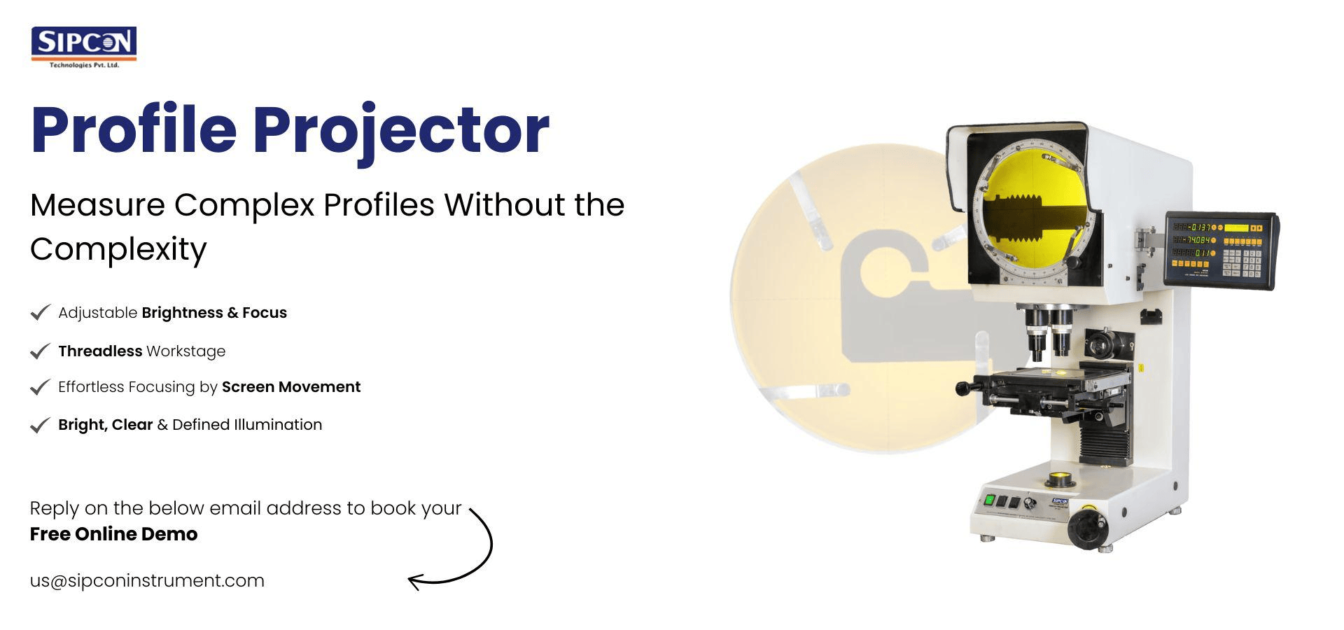 Digital Profile Projector for Precision Measurement Sipcon