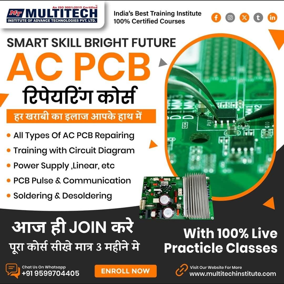 Ac PCB Repairing Course | Ac PCB Repairing Institute in Delhi