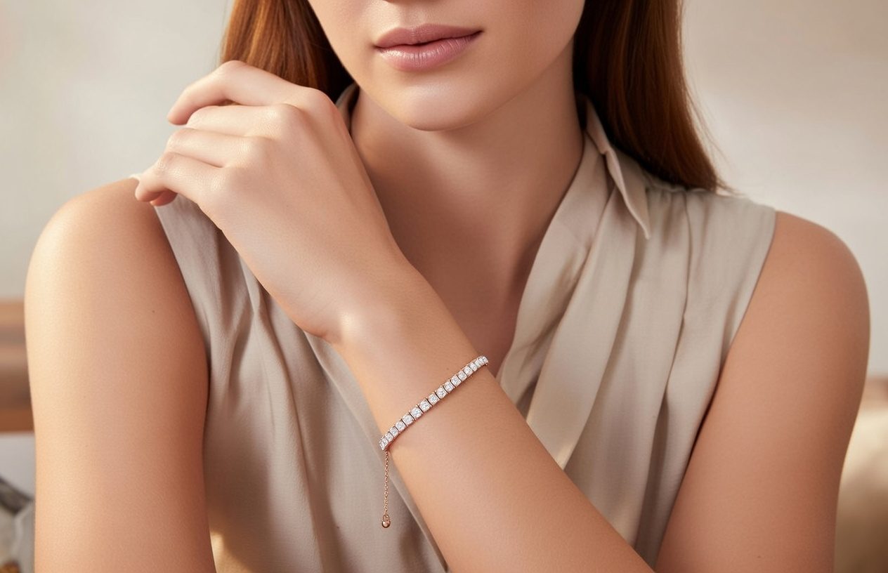 Diamond Bolo Bracelet – Adjustable Luxury Bracelet with Timeless Spark