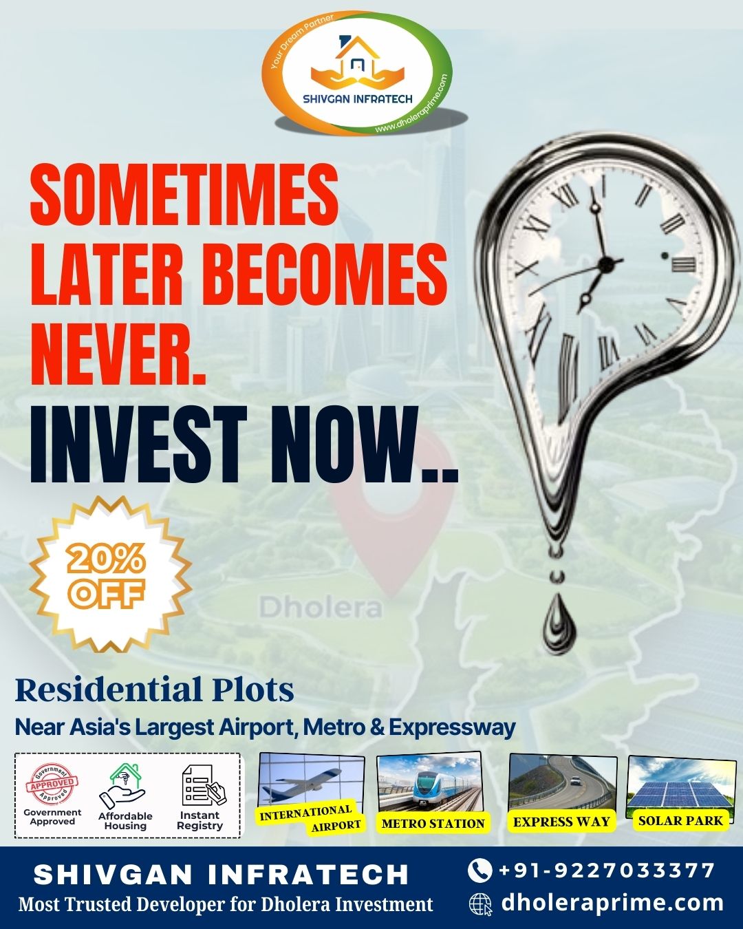 Prime Location Plot Price In Dholera Smart City