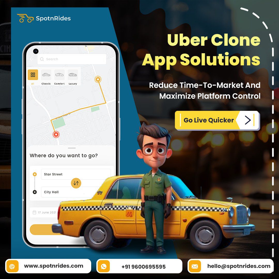 SpotnRides Uber Clone App – Complete Ride-Hailing Business Solution