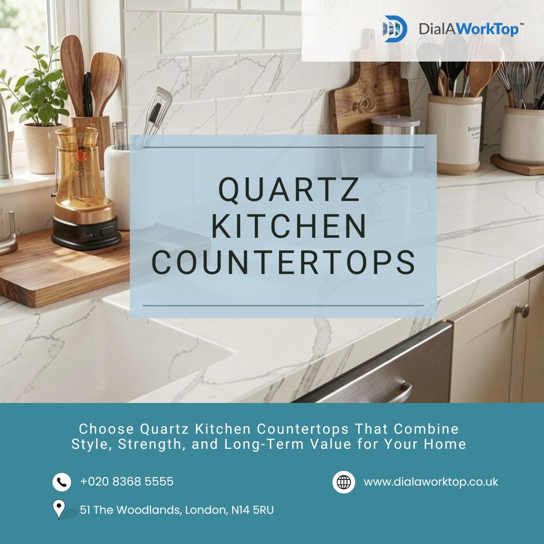 Quartz Kitchen Countertops | +44 020 83685555 | DialAWorkTop
