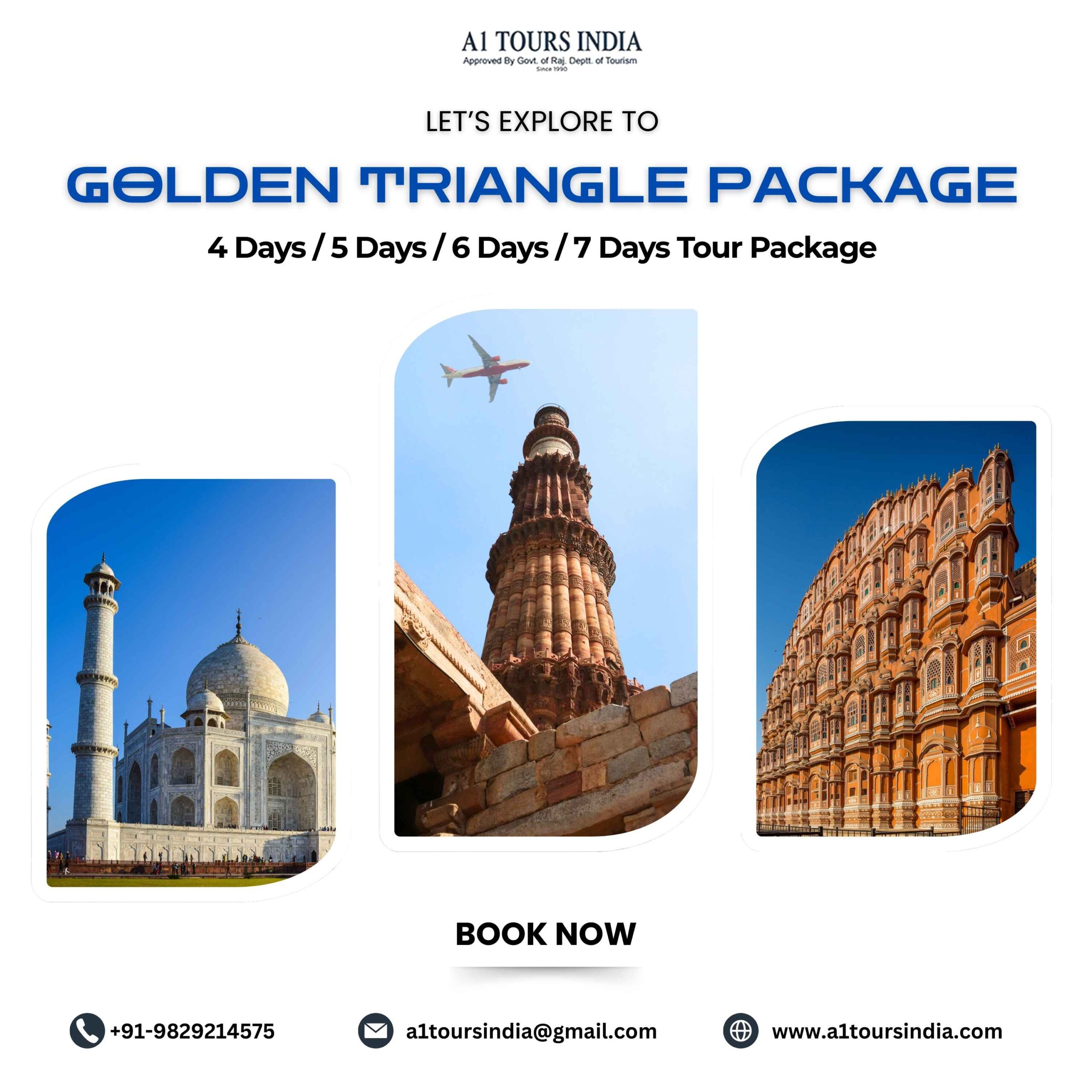 Explore 4-Day / 5-Day / 6-Day / 7-Day Golden Triangle Tour Packages