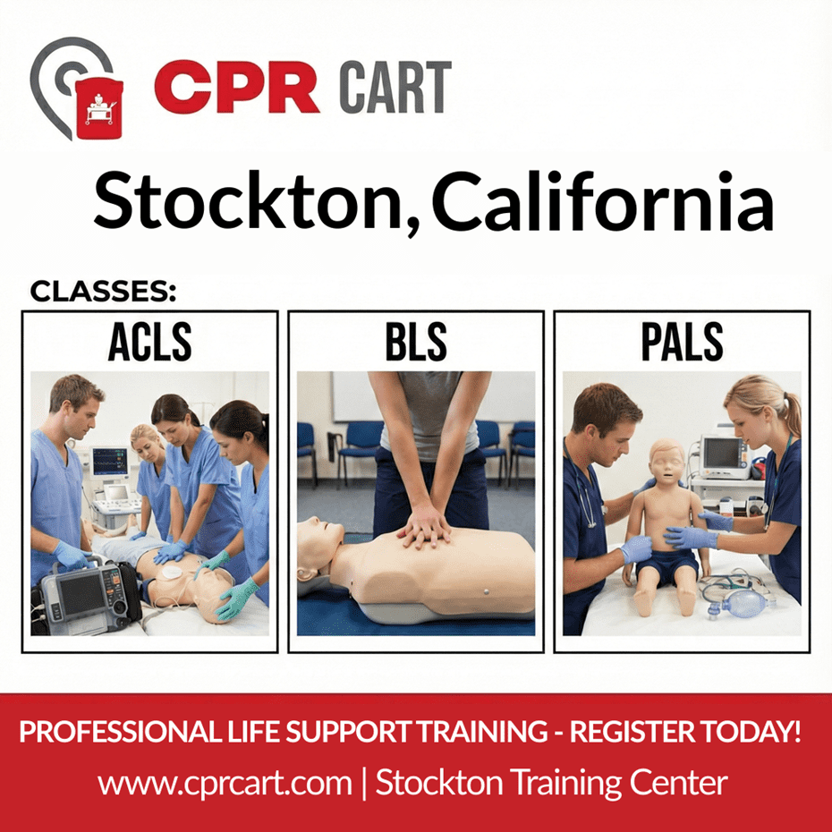 Same-Day CPR Certification in Stockton – AHA BLS, ACLS & PALS
