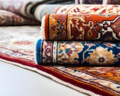 rolled-persian-carpets-sale-of-bright-carpets-shop-free-photo
