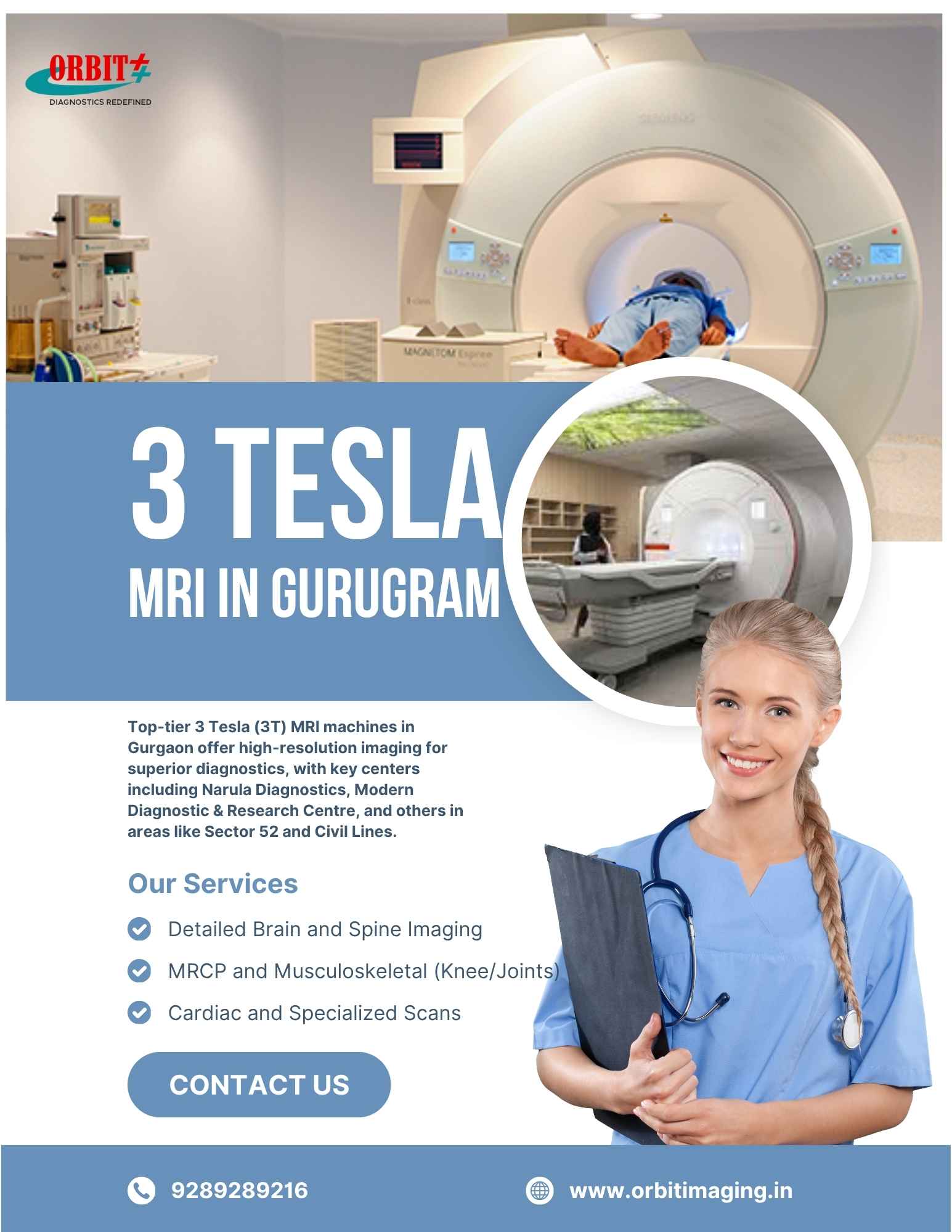 Book a service 3 Tesla MRI in Gurugram