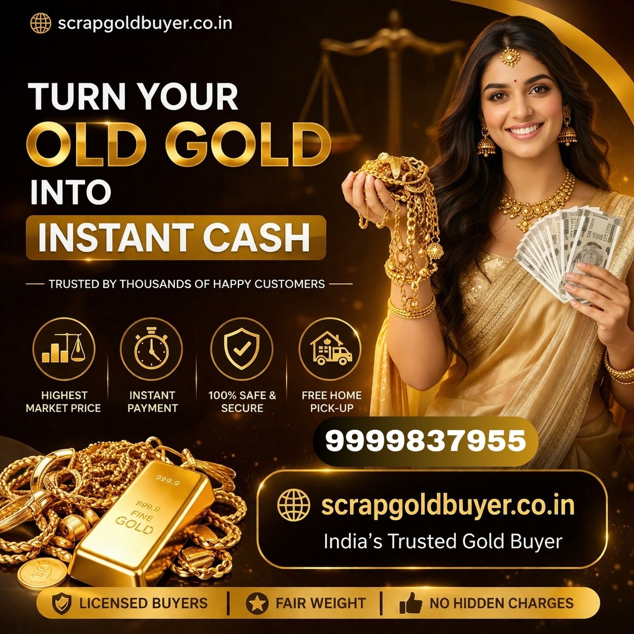 Need Instant Cash For Gold In Faridabad?
