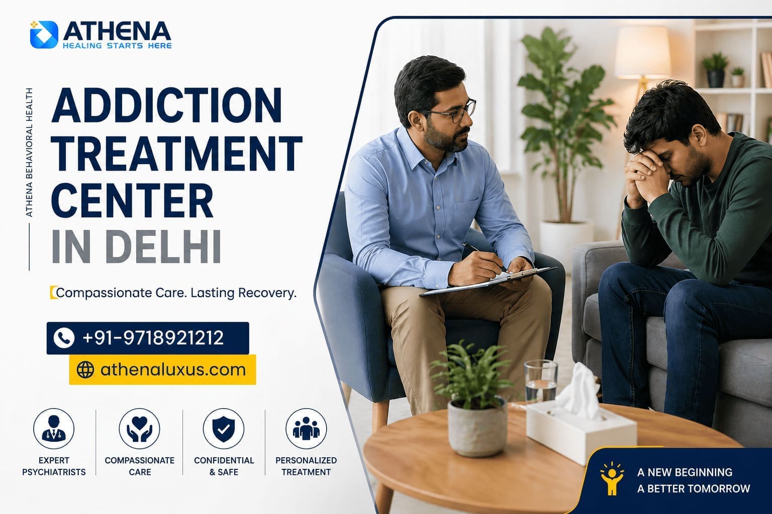 Addiction Treatment Center in Delhi for Safe Recovery Care Today