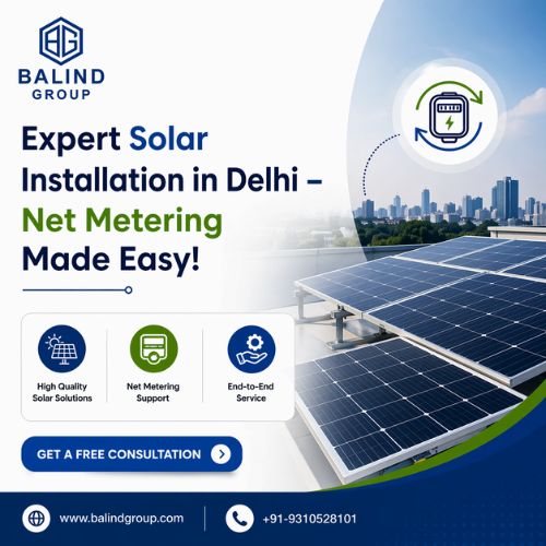 Expert Solar Installation Company in Delhi with Net Metering Support