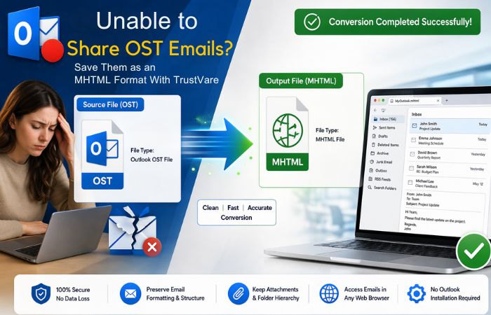 Unable to Share OST Emails? Save Them as an MHTML Format