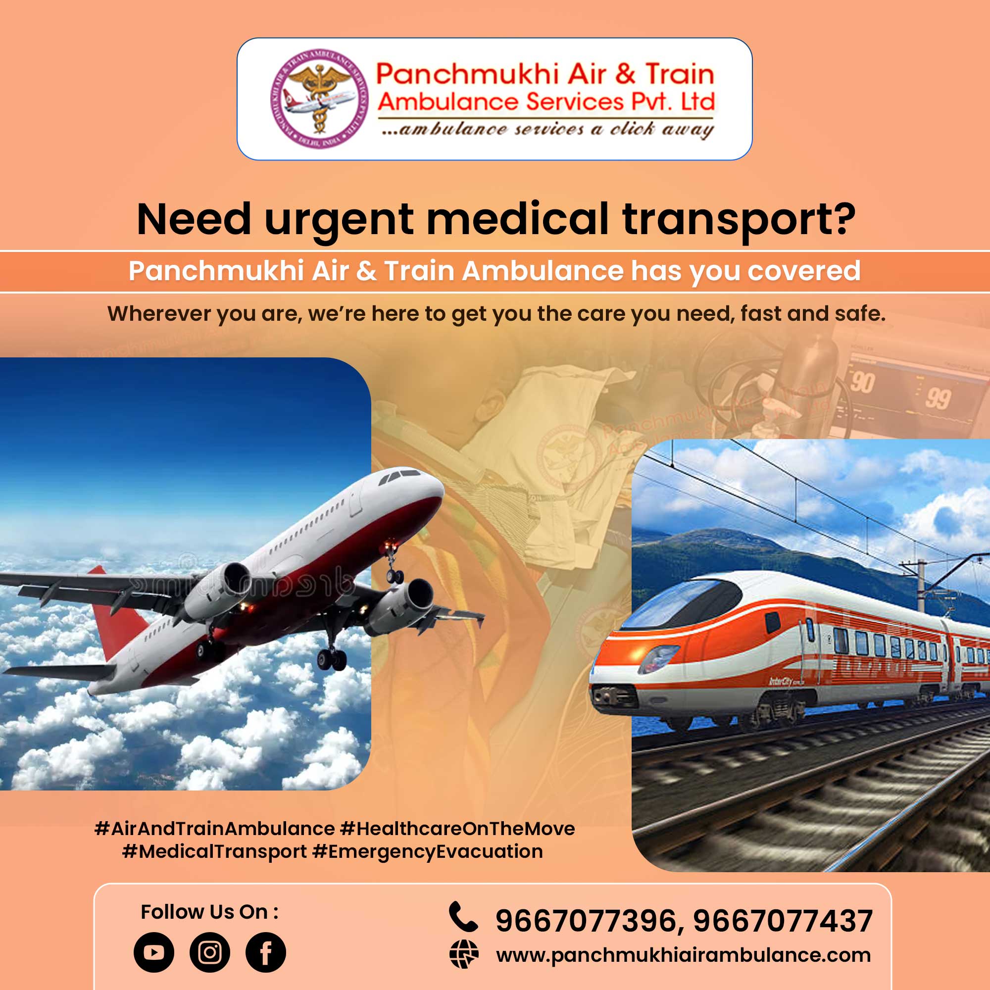 Panchmukhi Air and Train Ambulance Services in Mumbai