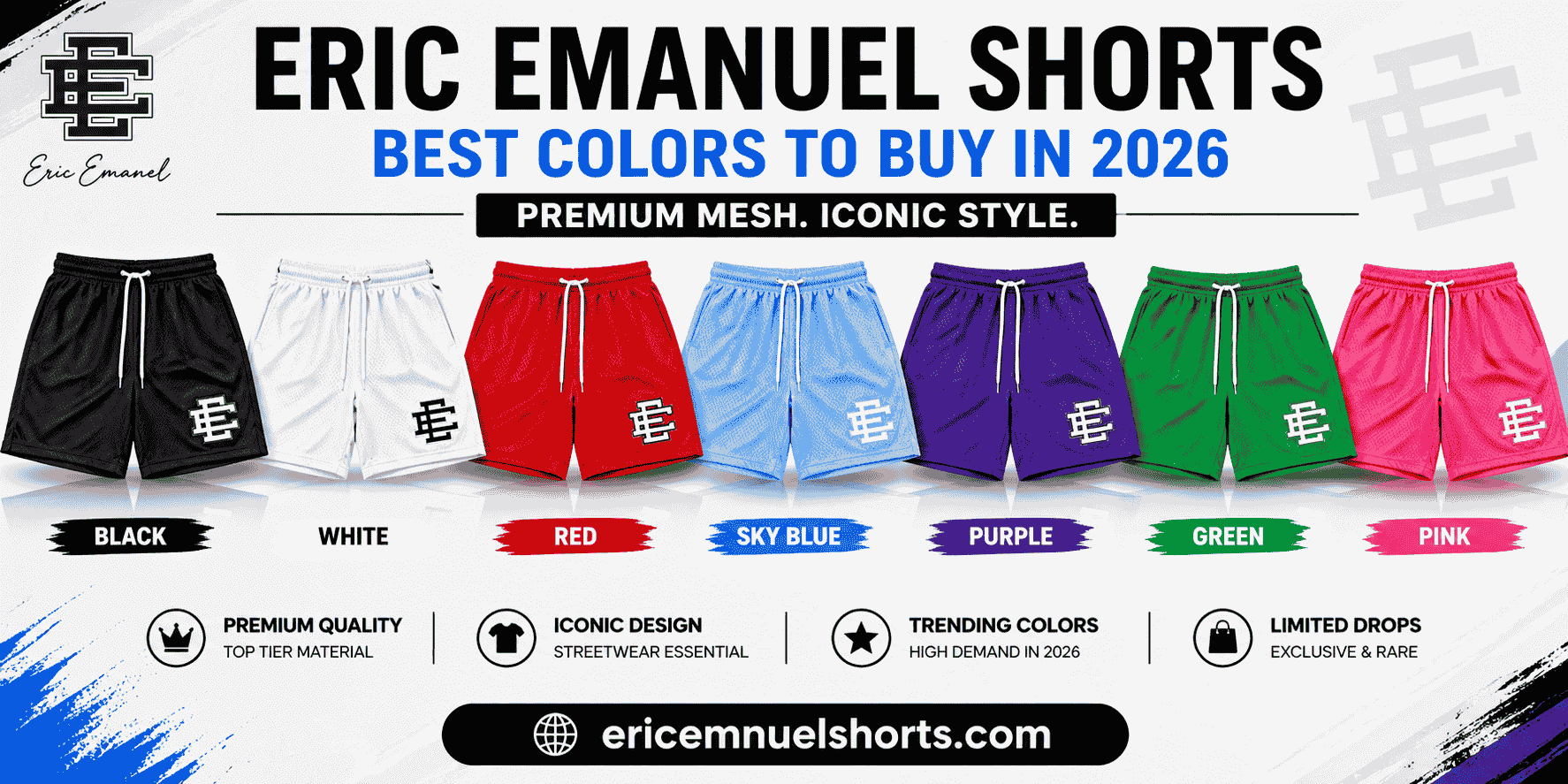 Eric Emanuel Exclusive Basketball Mesh Shorts