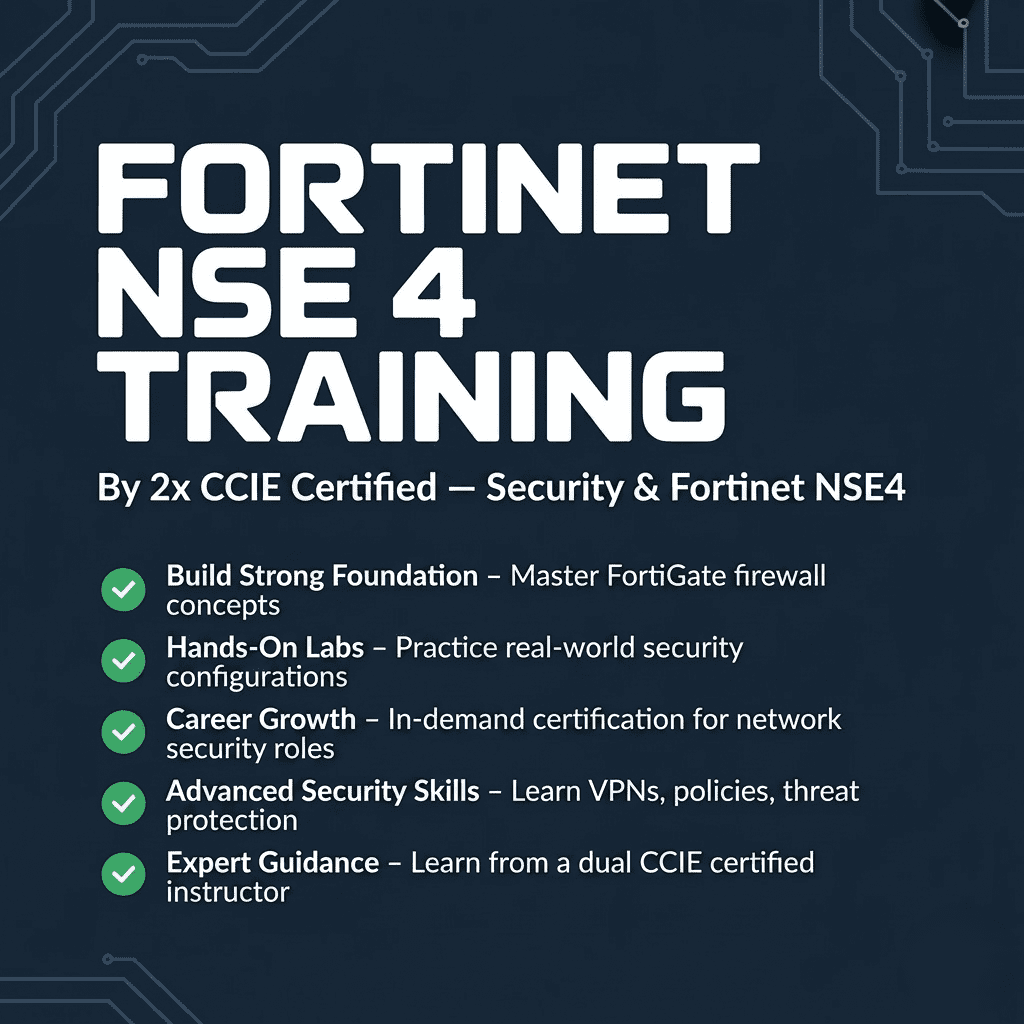 Fortinet NSE 4 training | Fortinet NSE 4 certification