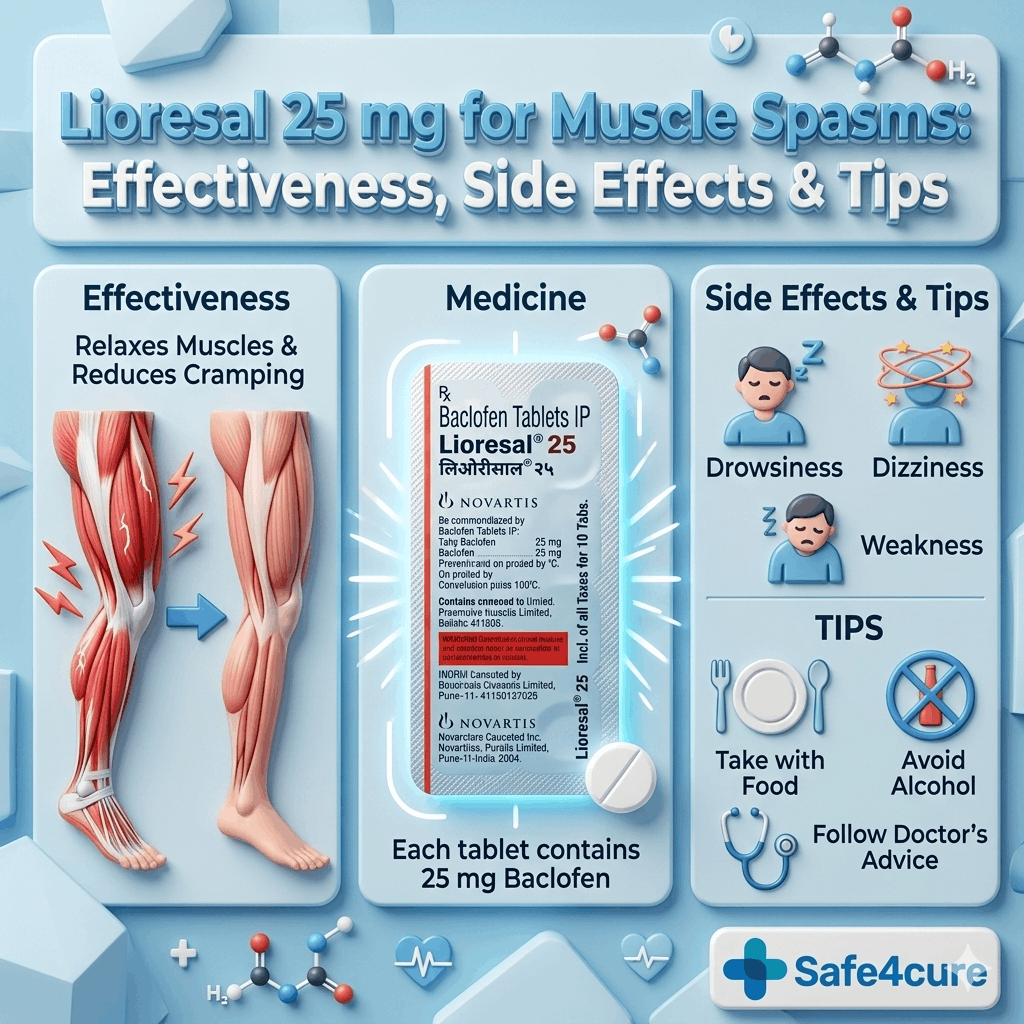 Lioresal 25 mg for Muscle Spasms: Effectiveness, Side Effects & Tips