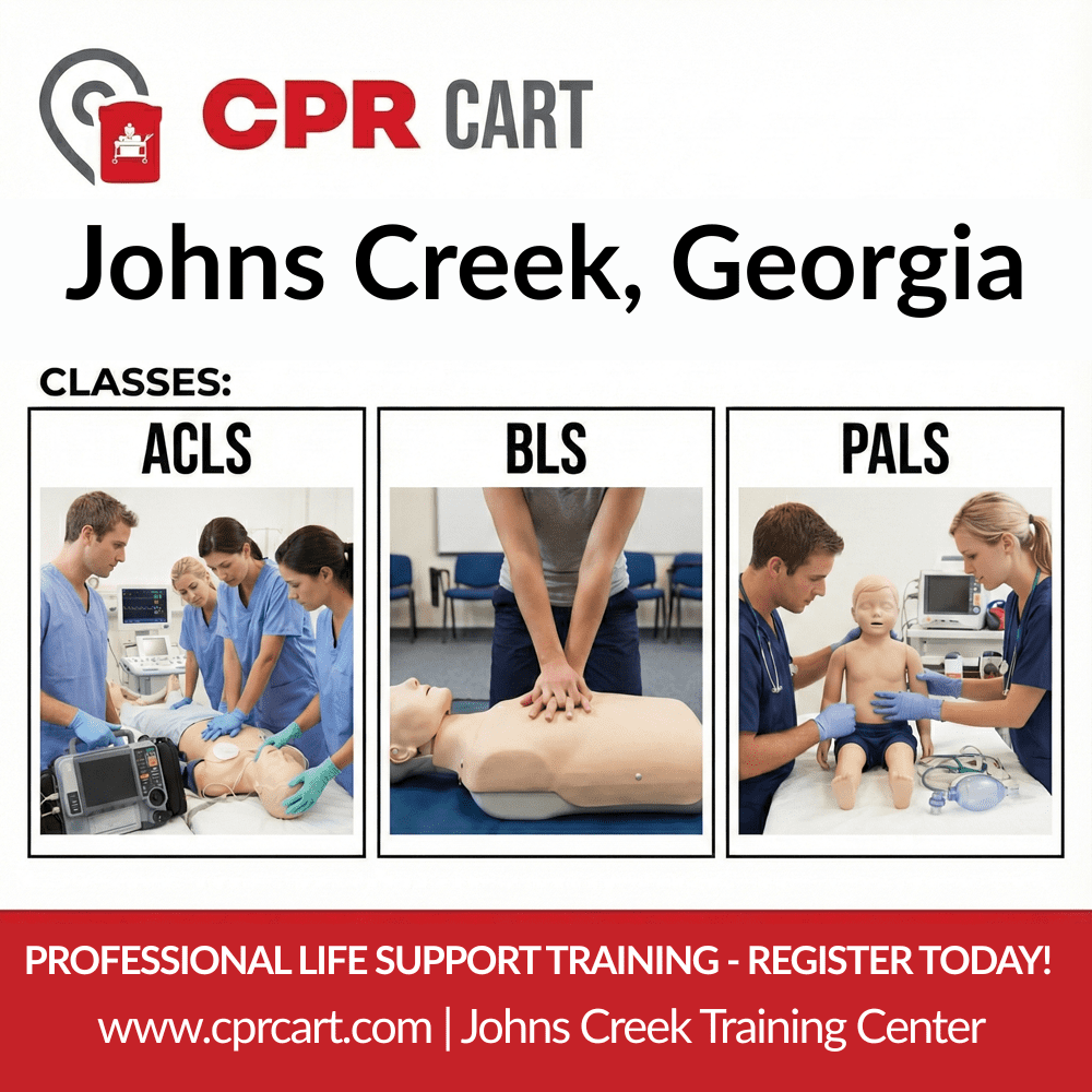 Johns Creek CPR Certification – AHA BLS, ACLS & PALS Courses