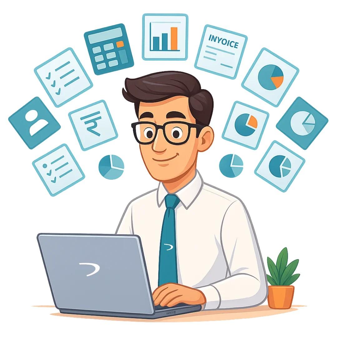 Looking for ERP Accounting Software? Manage GST, Invoices & Reports Ea