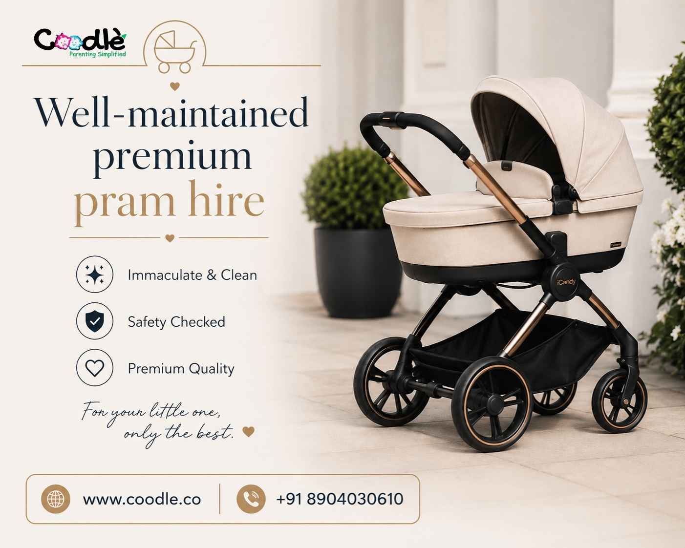 Choose and buy Well-Maintained Premium Pram Hire