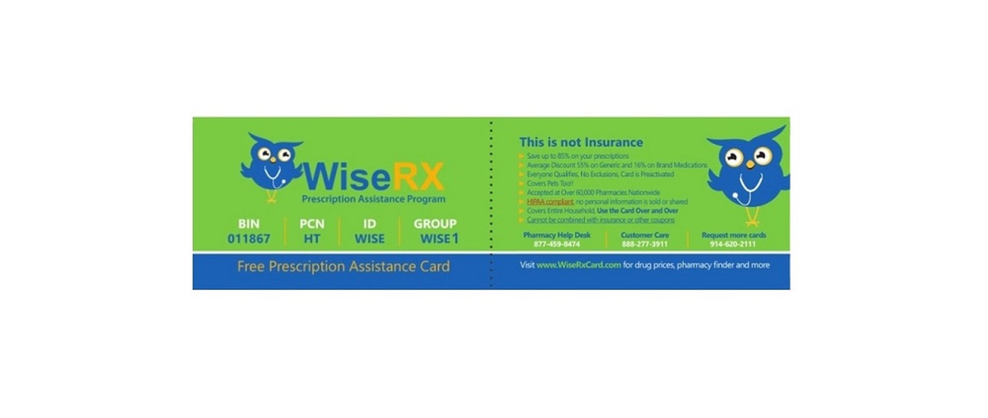 Get Your Free WiseRX® Prescription Discount Card Mailed to Your Home