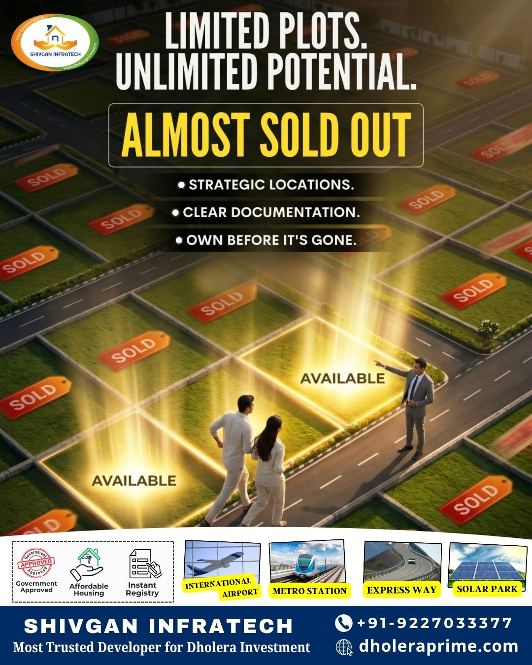 Dholera Smart City plot price per square Feet