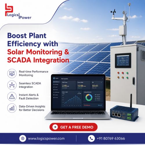 Solar Monitoring System with SCADA Integration for Large Plants