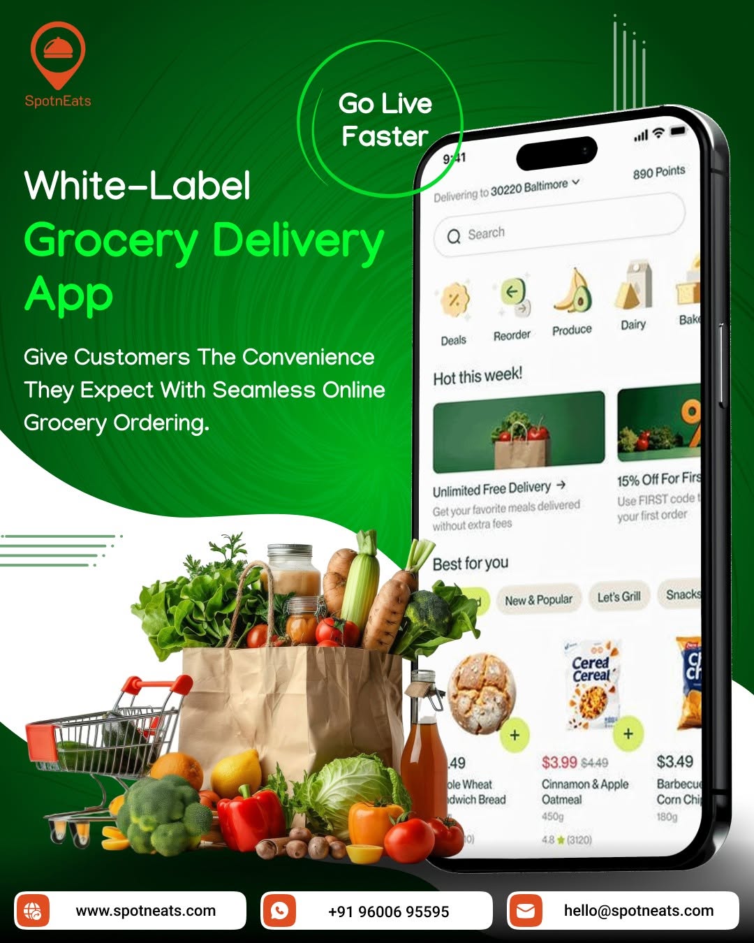 Grocery Delivery App Script by SpotnEats – White-Label Multi-Store App