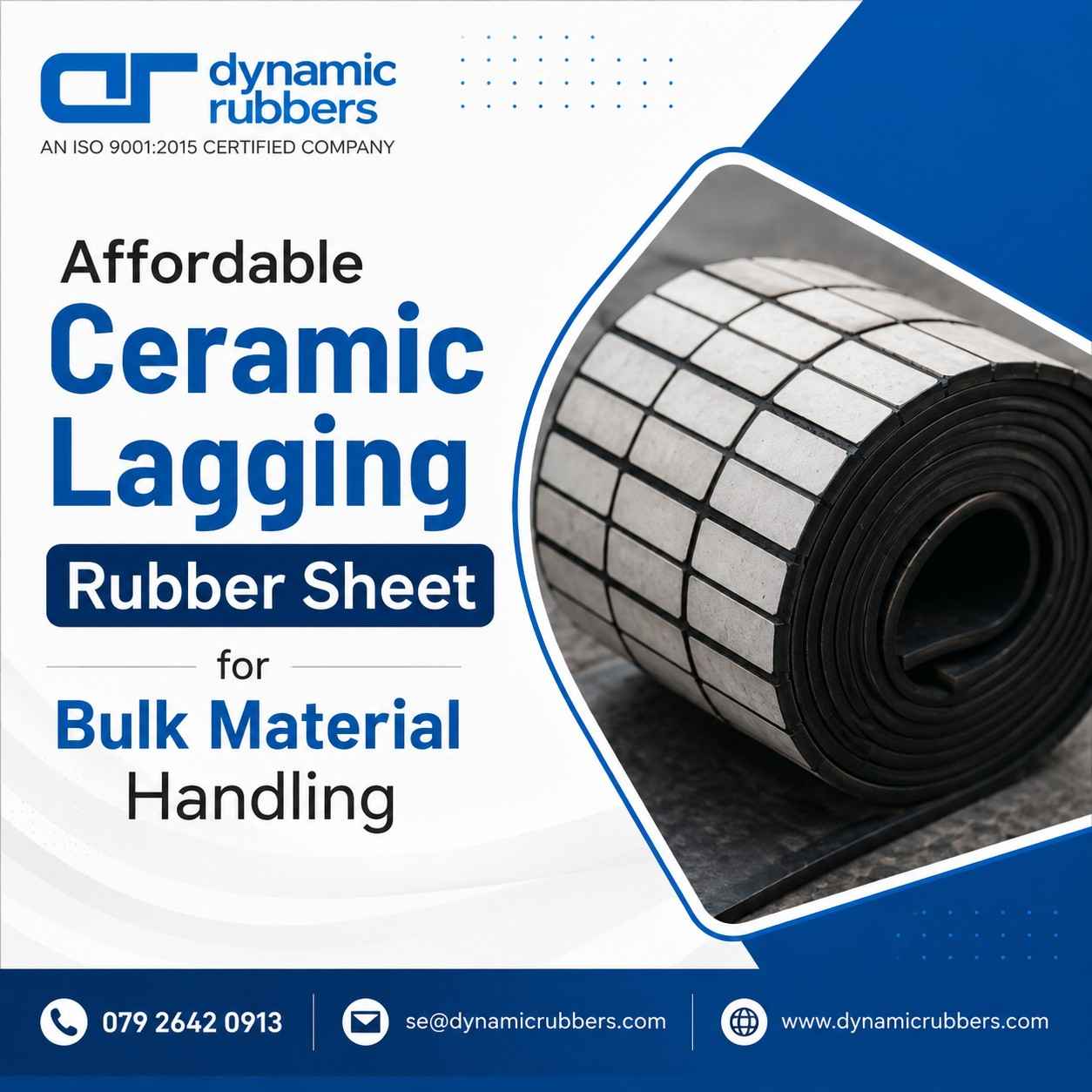 Affordable Ceramic Lagging Rubber Sheet for Bulk Material Handling