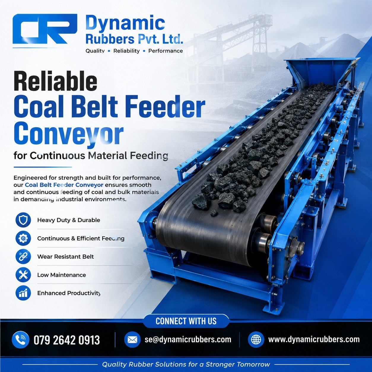 Reliable Coal Belt Feeder Conveyor for Continuous Material Feeding