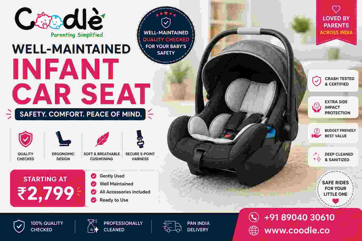 Well-Maintained Infant Car Seat