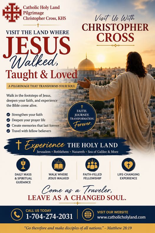 Catholic Tours to the Holy Land with Mass and Holy Sites