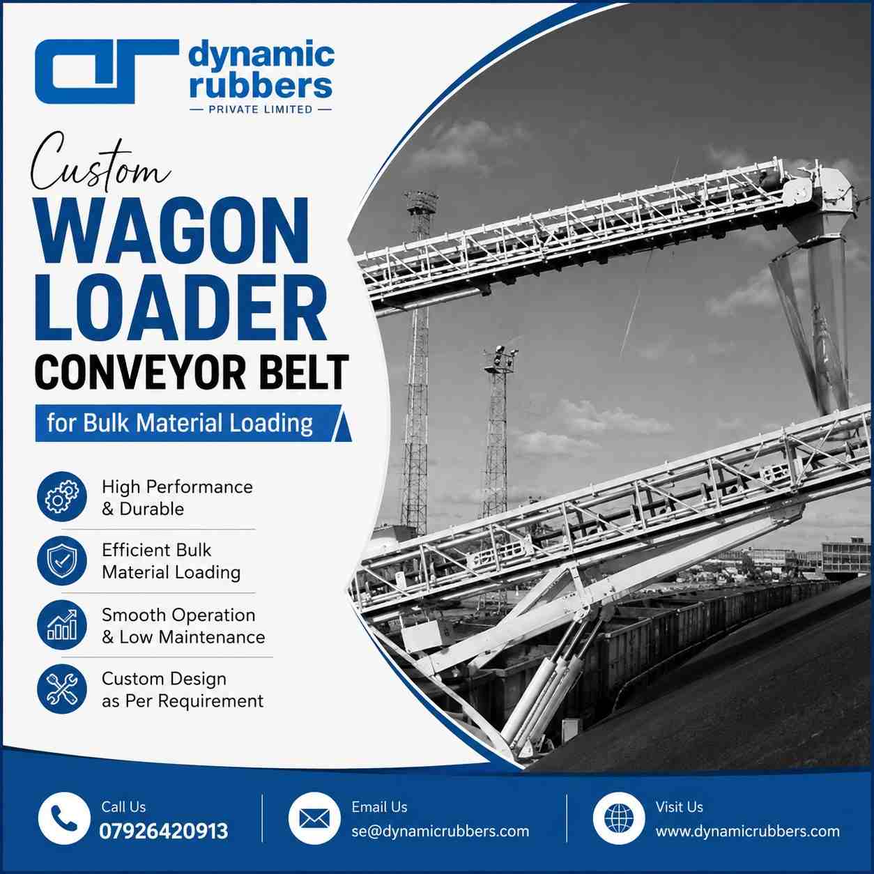 Custom Wagon Loader Conveyor Belt for Bulk Material Loading