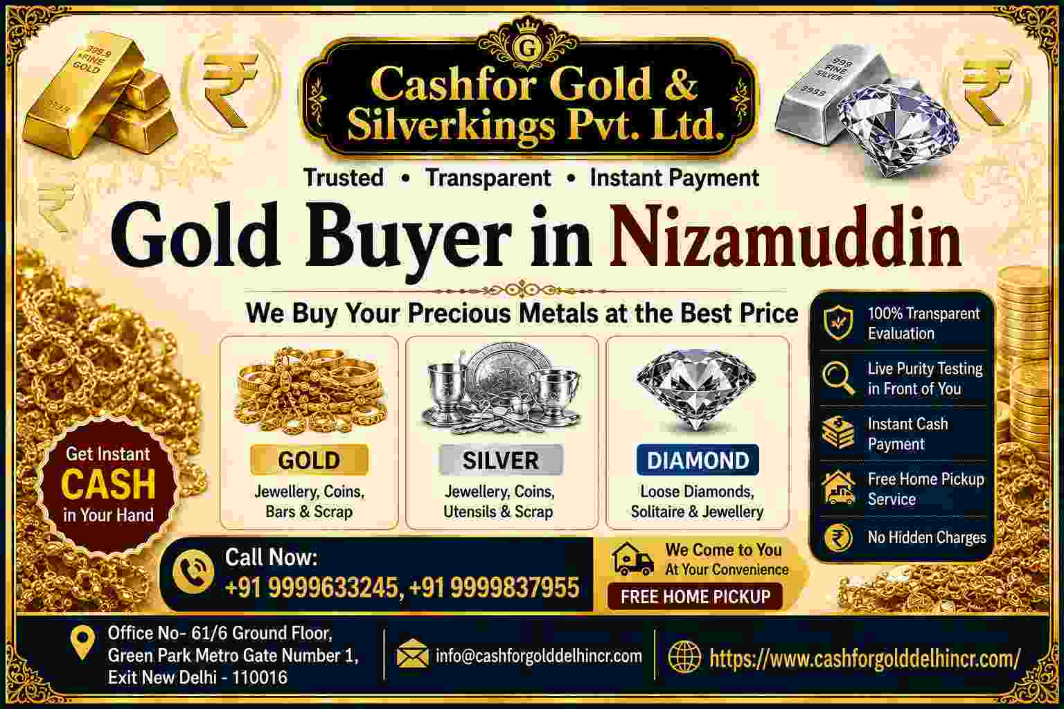 Sell Old Gold in Nizamuddin for Maximum Value