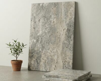 Silver-travertine