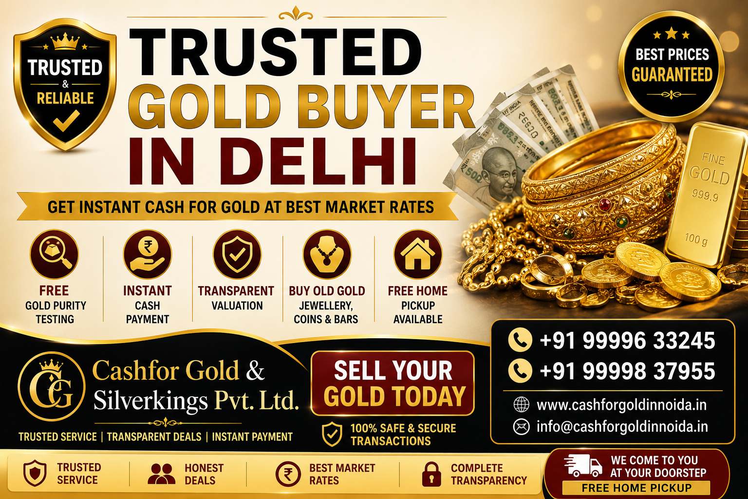 Trusted Gold Buyer in Delhi for Old Gold Jewellery