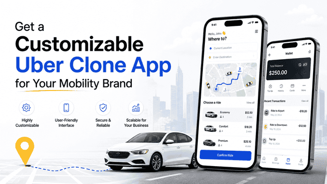 Get a Customizable Uber Clone App for Your Mobility Brand