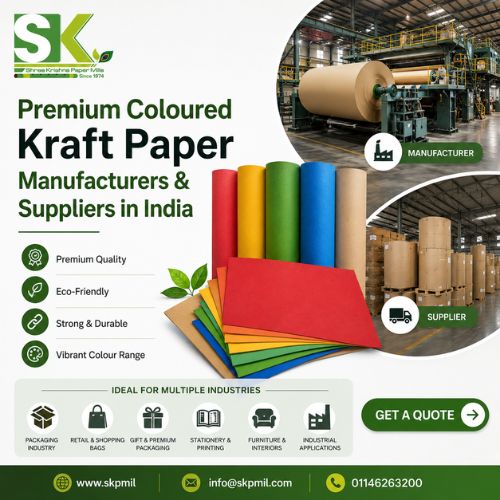 Coloured Kraft Paper Manufacturers & Suppliers in India