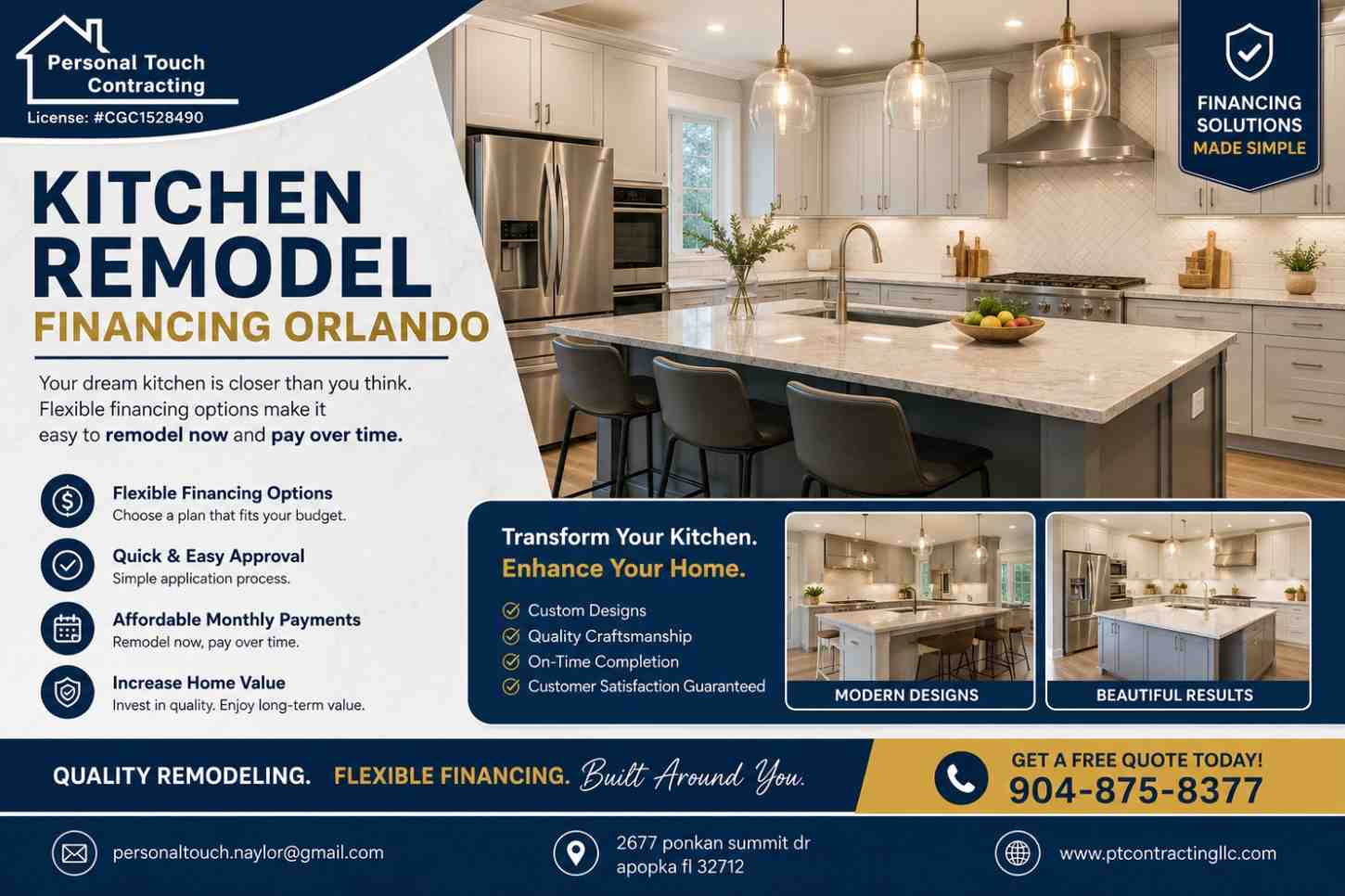 Finance Your Kitchen Remodel in Orlando Without the Stress